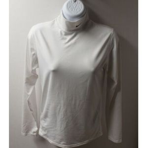 Nike Women's White Turtleneck Dri-Fit Long Sleeve